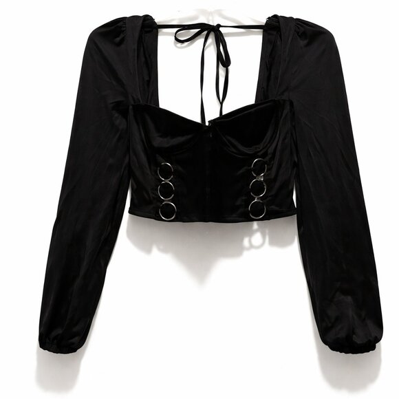 POSTER GIRL Tops - 🖤🔥 POSTER GIRL Peekaboo Ring Crop Top Underwire Corset Babe XS🔥🖤